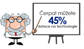 Čerpat můžete 45% dotace na technologie